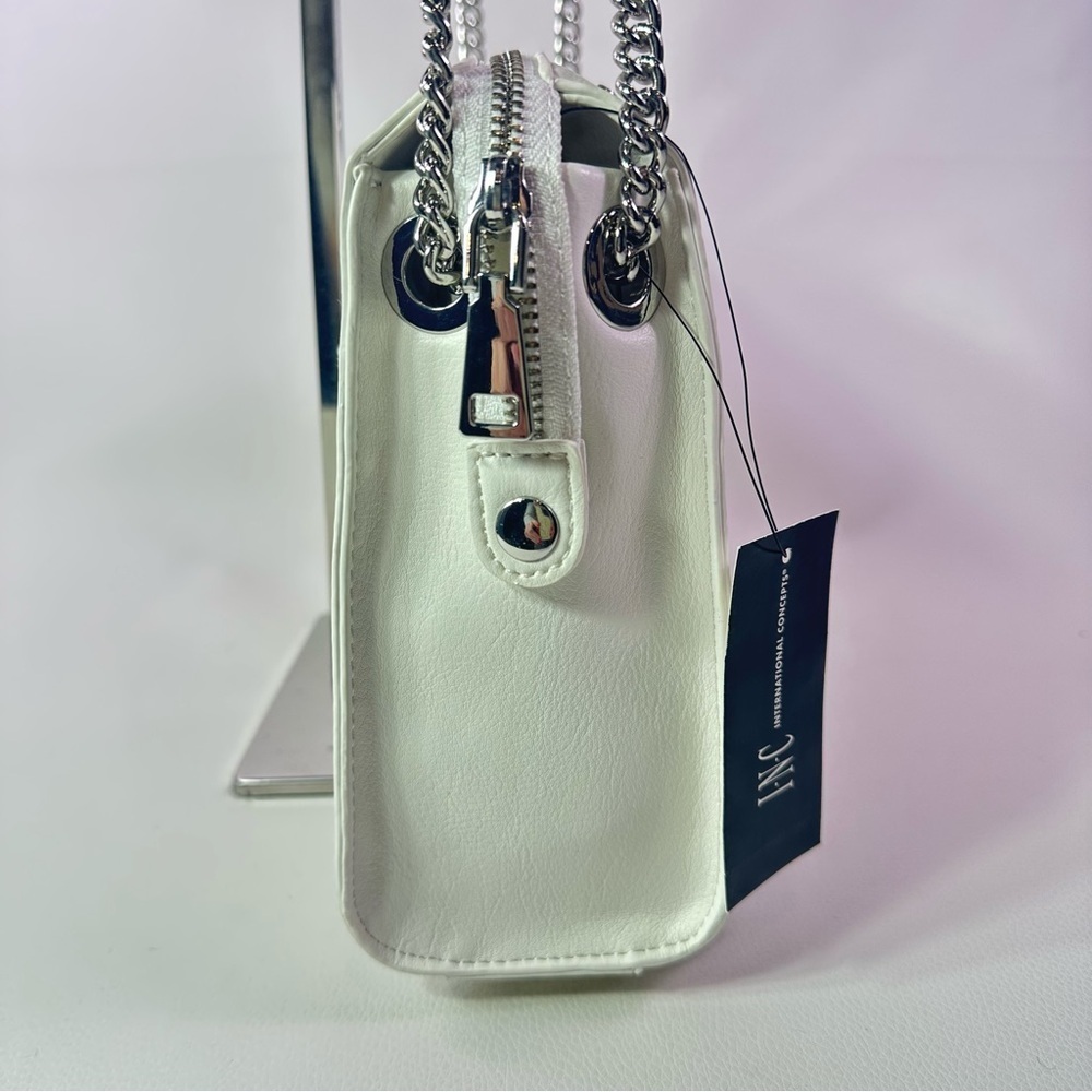 NEW I.N.C. WOMEN’S WHITE/VANILLA BONNIEE STUDDED CROSSBODY BAG - Picture 8 of 11